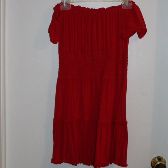 American Eagle Off the Shoulder Red Dress - Picture 2 of 2